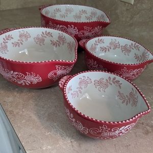 Set of four ceramic bowls